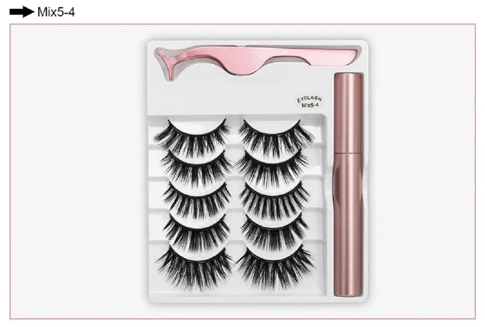 

JOYLOVE 3D Magnetic Eyelashes Natural Long Magnetic Eyeliner Magnetic False Eyelashes Tweezer Set Eye Makeup