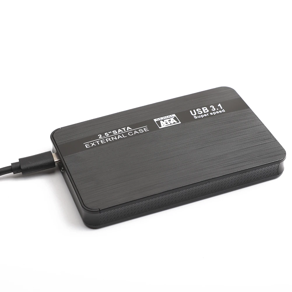 USB 3 1 корпус для внешнего жесткого диска 2 5 дюймов SATA HDD Box Черный ПВХ оболочка Win