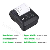 58mm mini portable phone thermal receipt printer for computer pc android ios handheld wireless bluetooth thermal bill printers