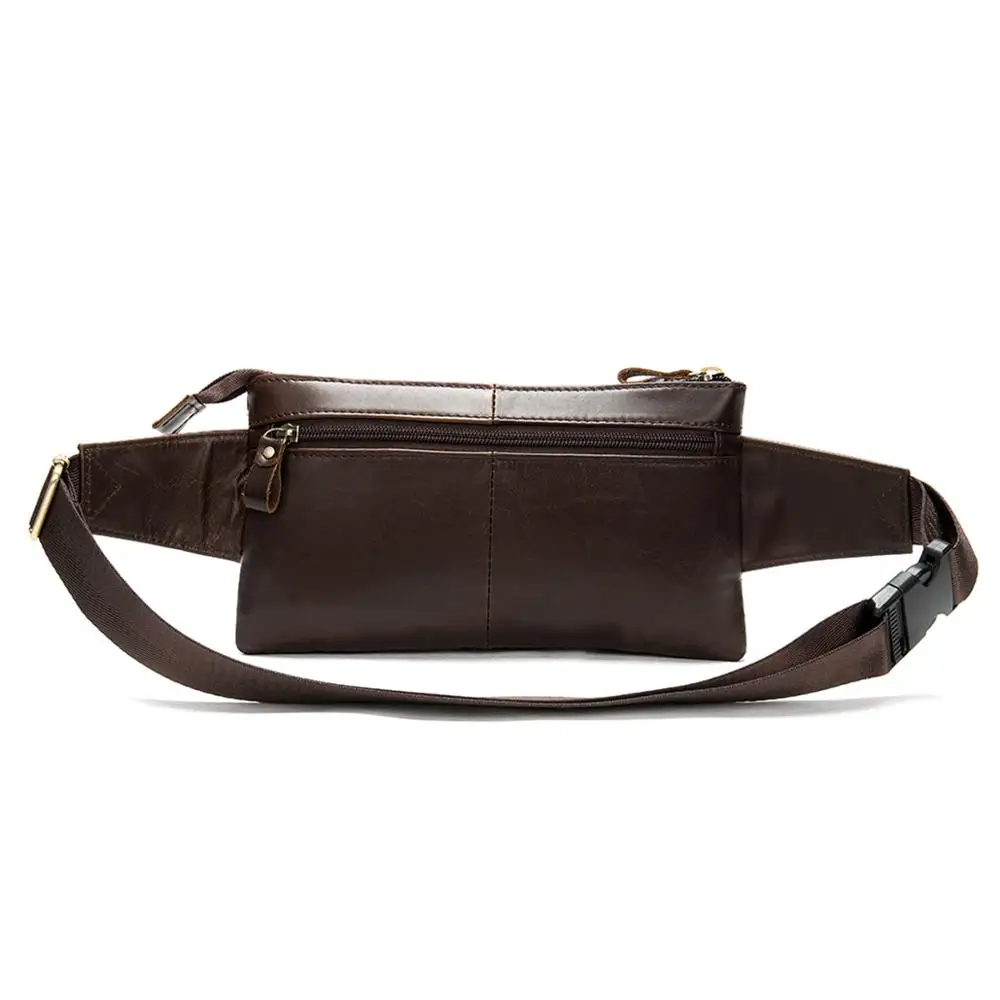Акция Натуральная Воловья кожа Повседневная поясная сумка кожаная для мужчин |