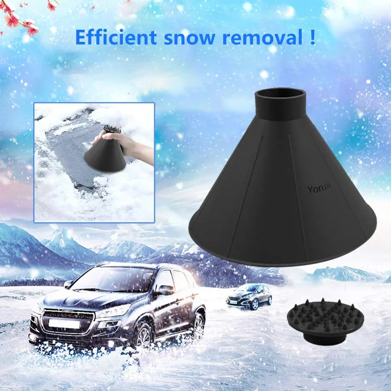 Автомобильный волшебный скребок для очистки стекла и льда в форме воронки