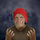 Страшный ужас на Хэллоуин, яркий головной убор, голова старого человека, ужасная маска, костюм на Хэллоуин, реквизит для косплея, поставки маскариллы