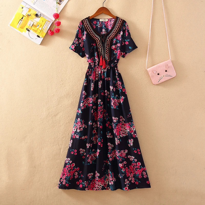 Новинка 2020 сексуальное летнее платье женское винтажное с принтом женские