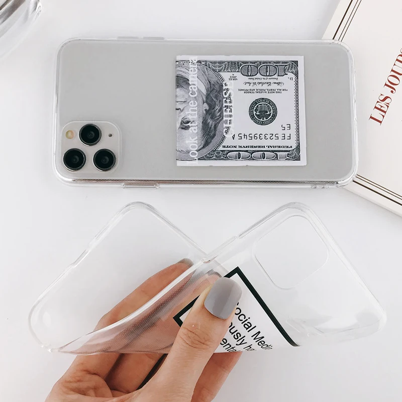 Abstract Clear Cartoon Phone Case For iPhone 13 12 Pro Max 11 Pro Max X XR Xs Max 7 8 Plus Soft TPU Cover For iPhone 12 Mini