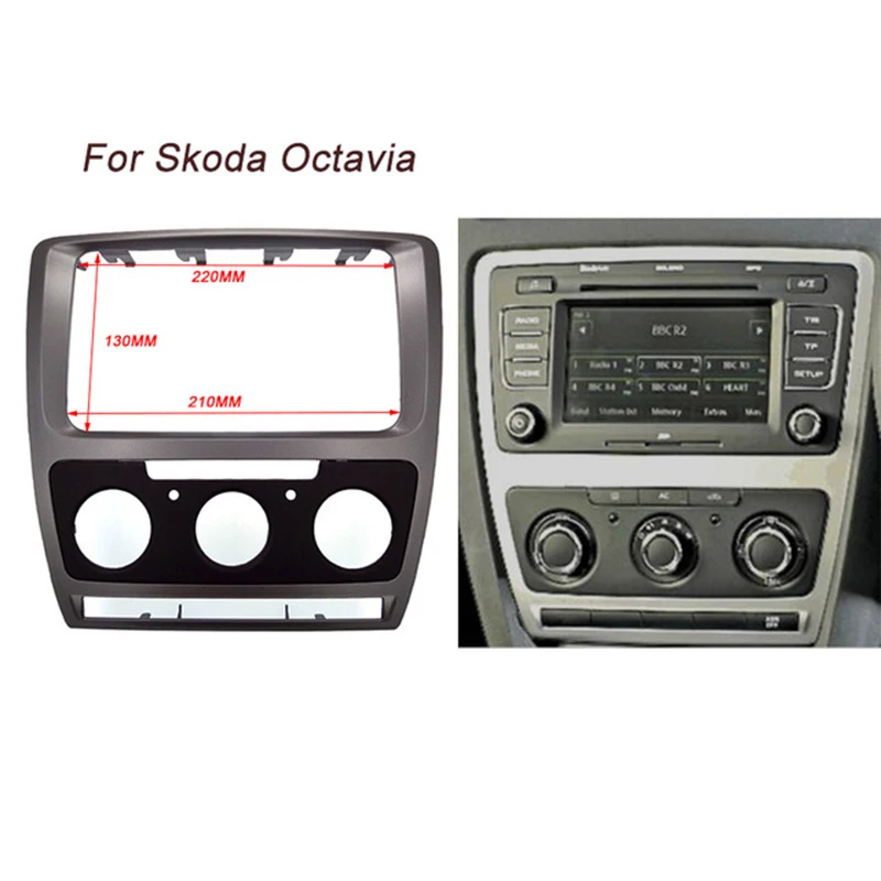 2Din фасция для Skoda Octavia 2 2010 2013 o стерео панель монтажная установка набор тире