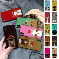 maiyaca i love my dog yorkie papillon boxer pattern phone case for iphone se 2020 11 pro xs max 8 7 6 6s plus x 5 5s se xr case