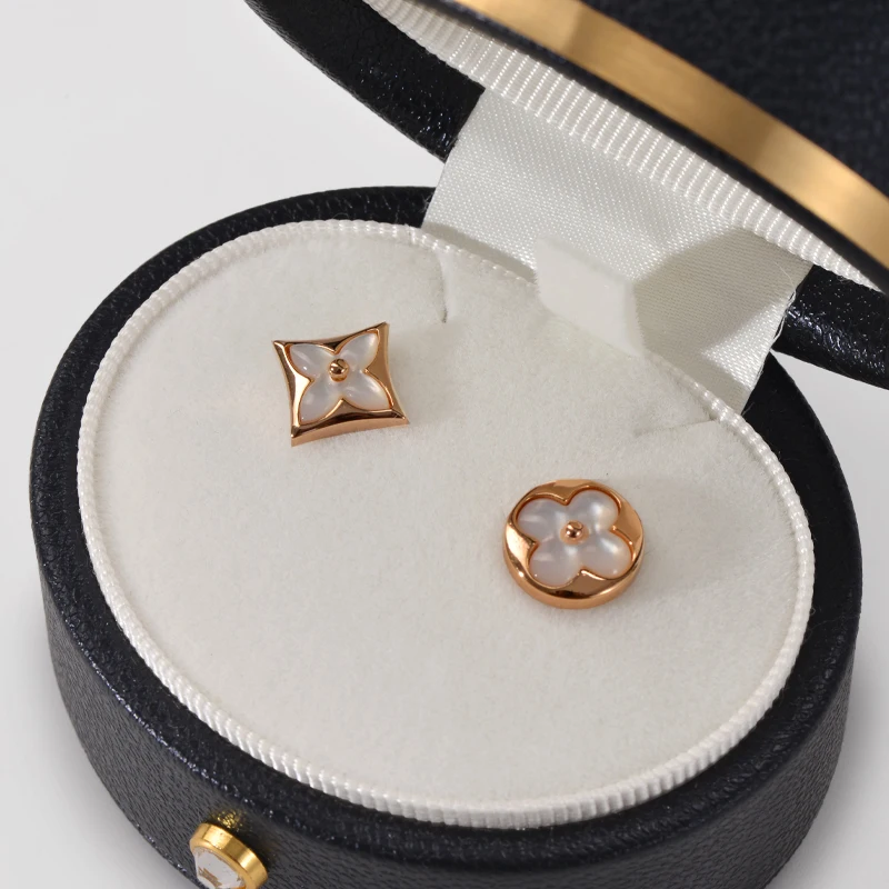 

Oirlv Leather Double Cushion Box Ring Bracelet Display Jewelry Packaging Box Storage Packaging Jewelry Box