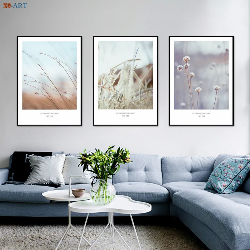 Растительный принт цветок холст живопись диван настенное искусство плакат