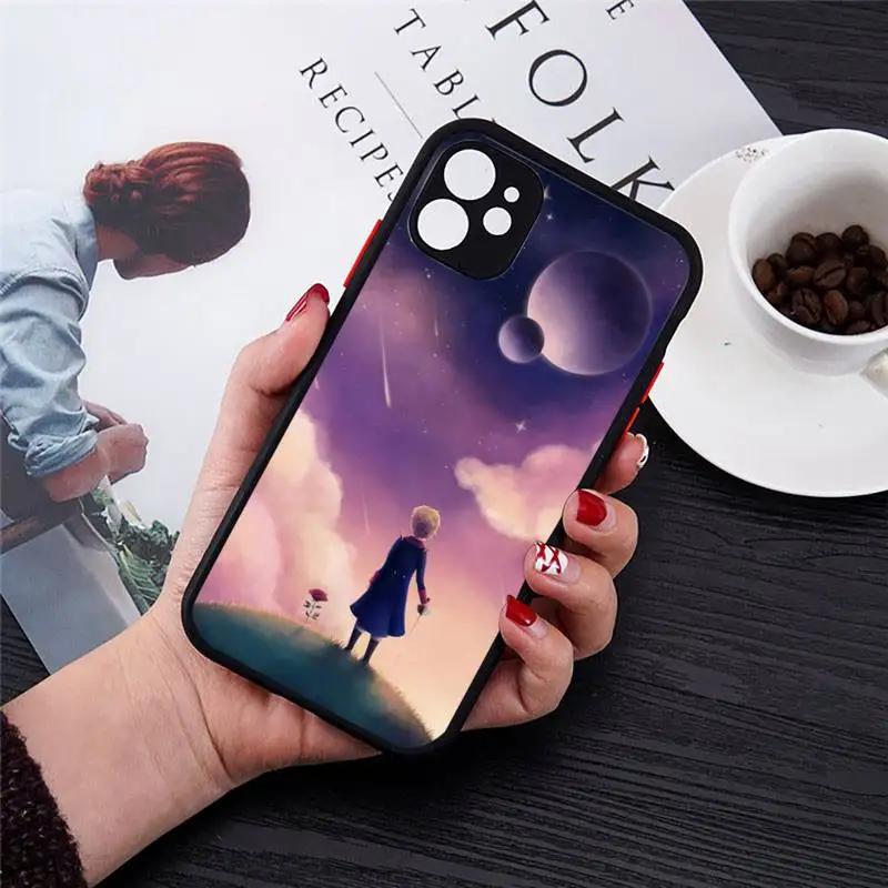 

The Little Prince cartoon Phone Case Matte Transparent for iPhone 7 8 11 12 s mini pro X XS XR MAX Plus cover funda