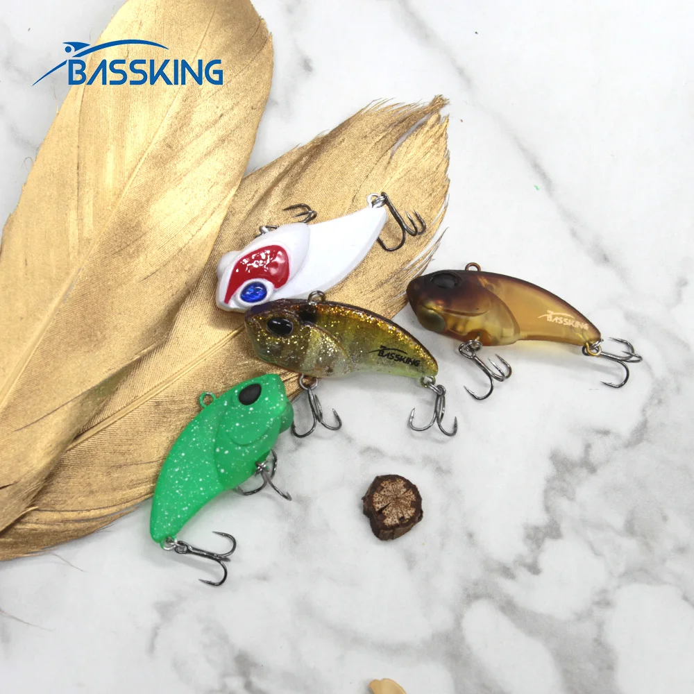 BASSKING VIB Fishing Lure 3.8cm 3.6g NEW Quality Mini Vibration Hard Bait for Saltwater Carp Plastic Artificial | Спорт и