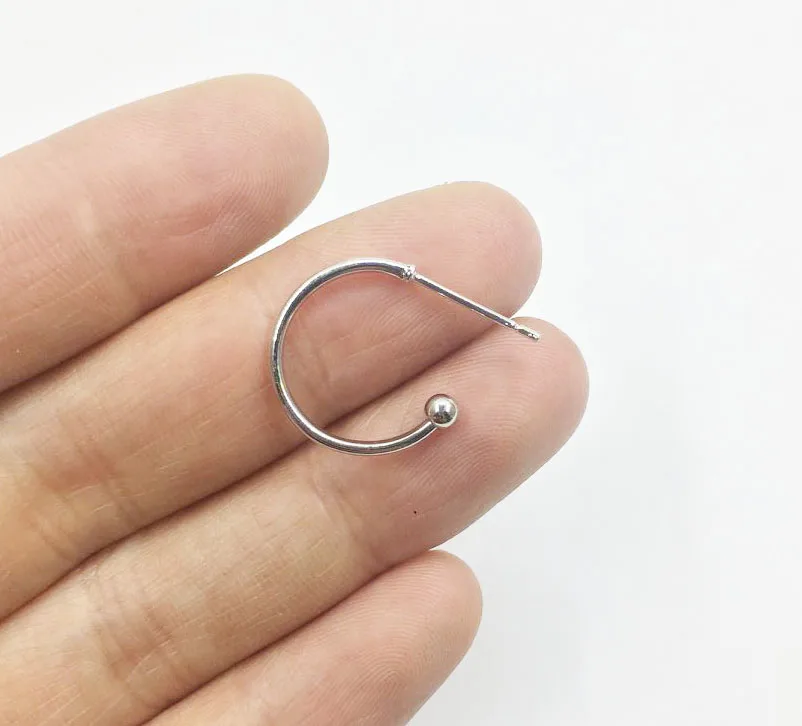 Eruifa 10 шт. 15 мм Наружная внутренняя латунная основа обруч для серьги DIY Подвески 2