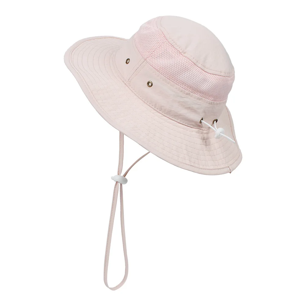 

Children's sun hat 2021 new cross-border wind mesh stitching outdoor fisherman hat boys and girls sun protection hat