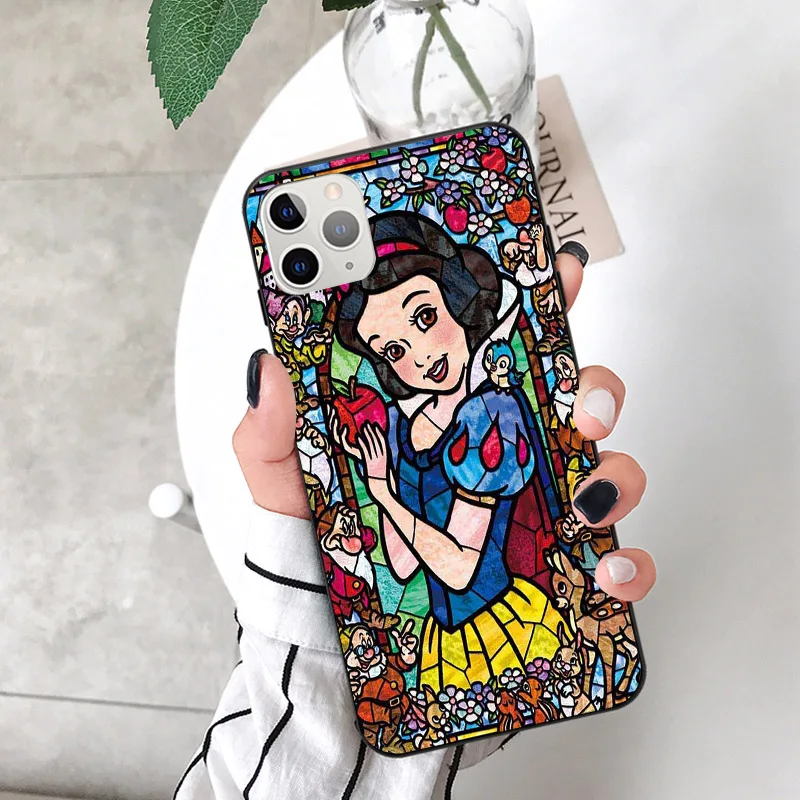 TPU Чехол для iPhone X XS MAX XR 11Pro 6 6S 7 8 Plus из ТПУ с милым мультяшным изображением принцессы дисни эльфа Ститч Винни Пуха - Цвет: TPU