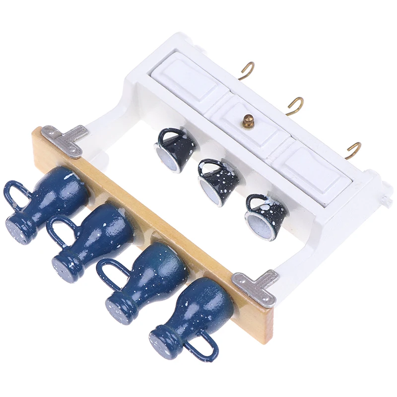 

1pc Mini Wall Mounted Rack Drawer Miniatures 1:12 Dollhouse Miniature Furniture Kit For Dollhouse Decals NEW