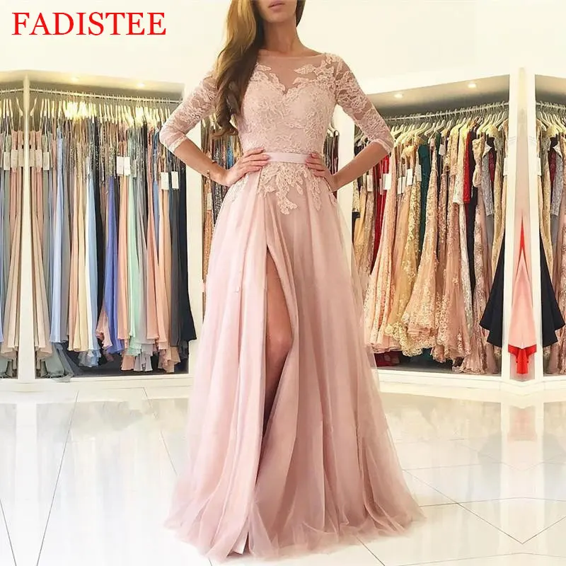 

Кружевное платье для выпускного вечера с аппликацией и круглым вырезом, вечерние Платья, бальное платье для выпускного вечера, свадебное пл...