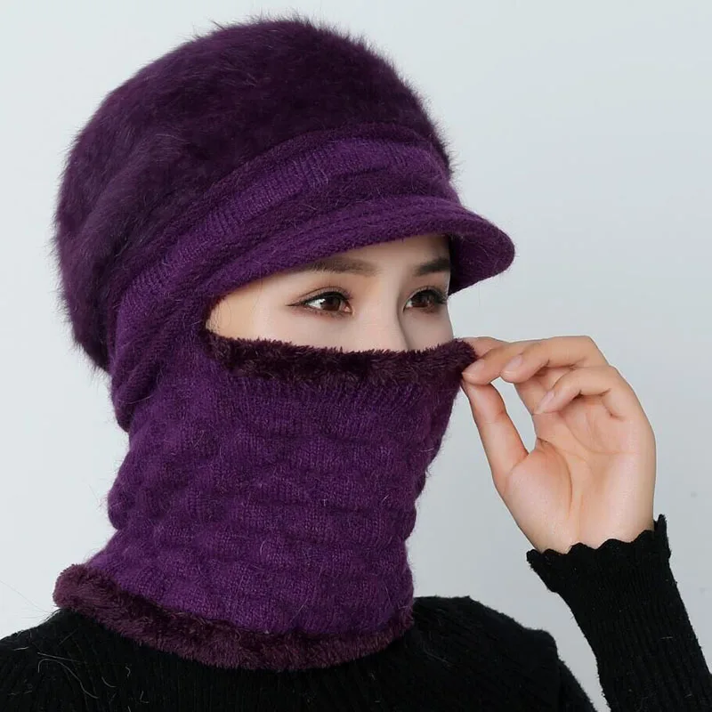 Skullies Beanies женская зимняя шапка для мамы вязаная шапочка для девочек шарф женская шапка для женщин шерстяная Круглая Шапочка Шапка Зимняя маска шапка