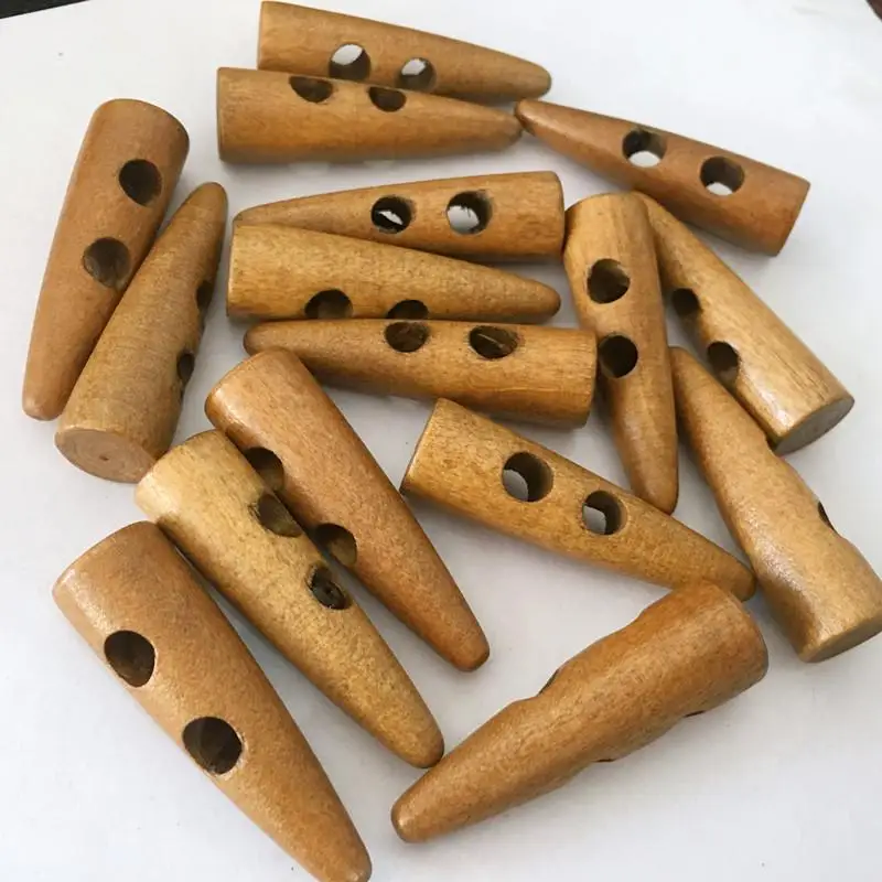 20PCS / Manual \ DIY paint wooden buttons garment accessories olive buckle long 5CM | Дом и сад