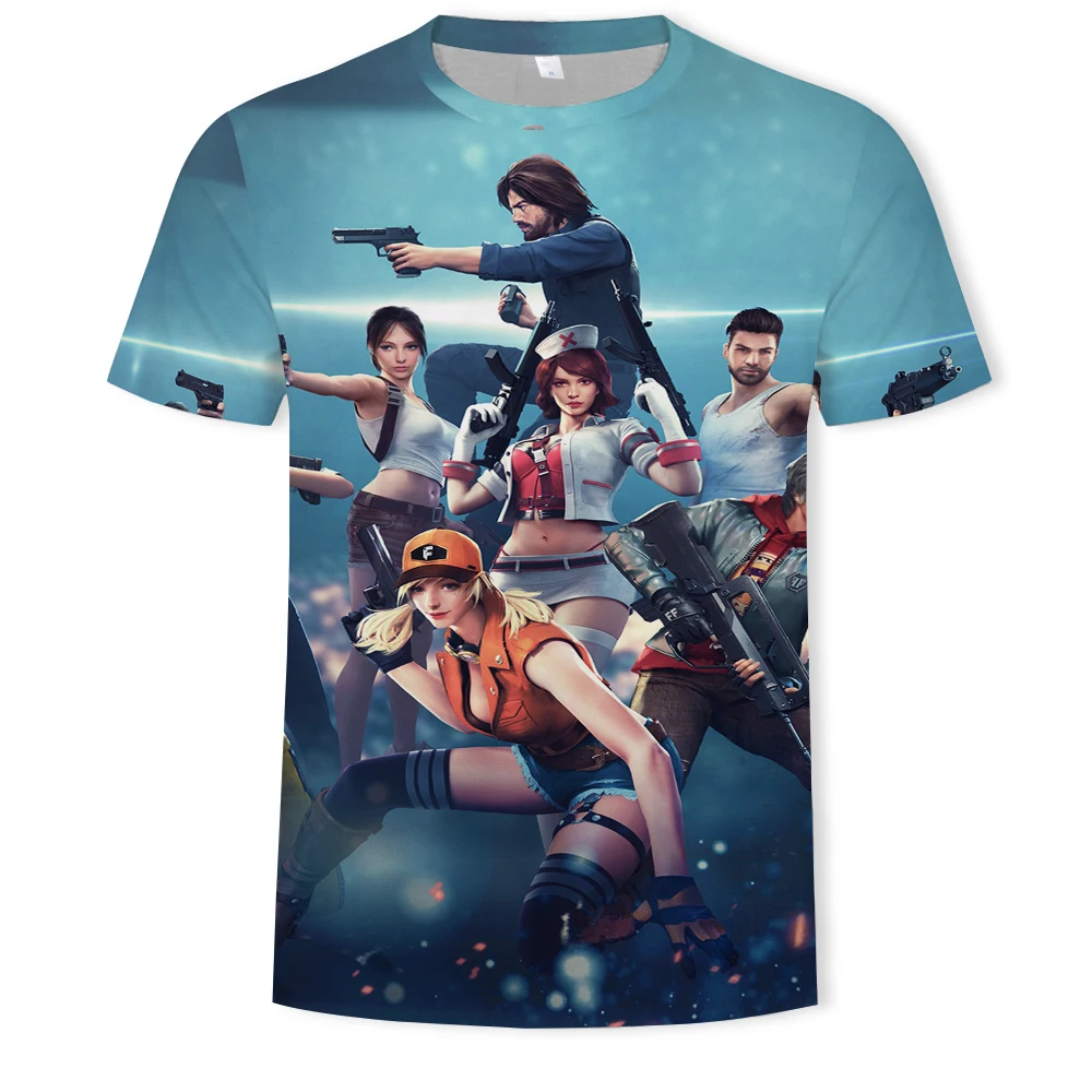 

Summer Free shipping Hot Sale Men's 3DT Shirts Street Fighting Game 3D Digital Printing Men's Large Size Casual O-neck T-shirt