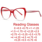 Красный Большие оправы очков для чтения Для женщин квадратный фильтр синего светильник готовой Линзы для очков очки при дальнозоркости, для мужчин дальнозоркости очки от 0 до + 6,0