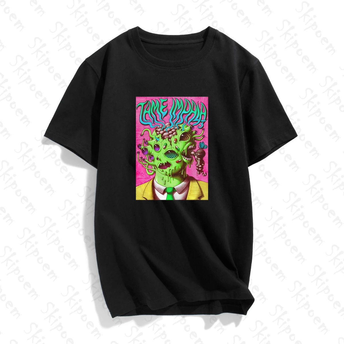 Психоделическая абстрактная эстетика Женская Винтажная футболка в стиле панк