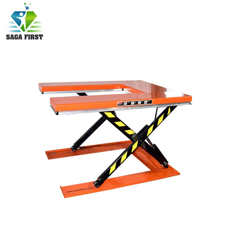 1Ton Lifting Capacity U Shape Scissor Lift Platform |