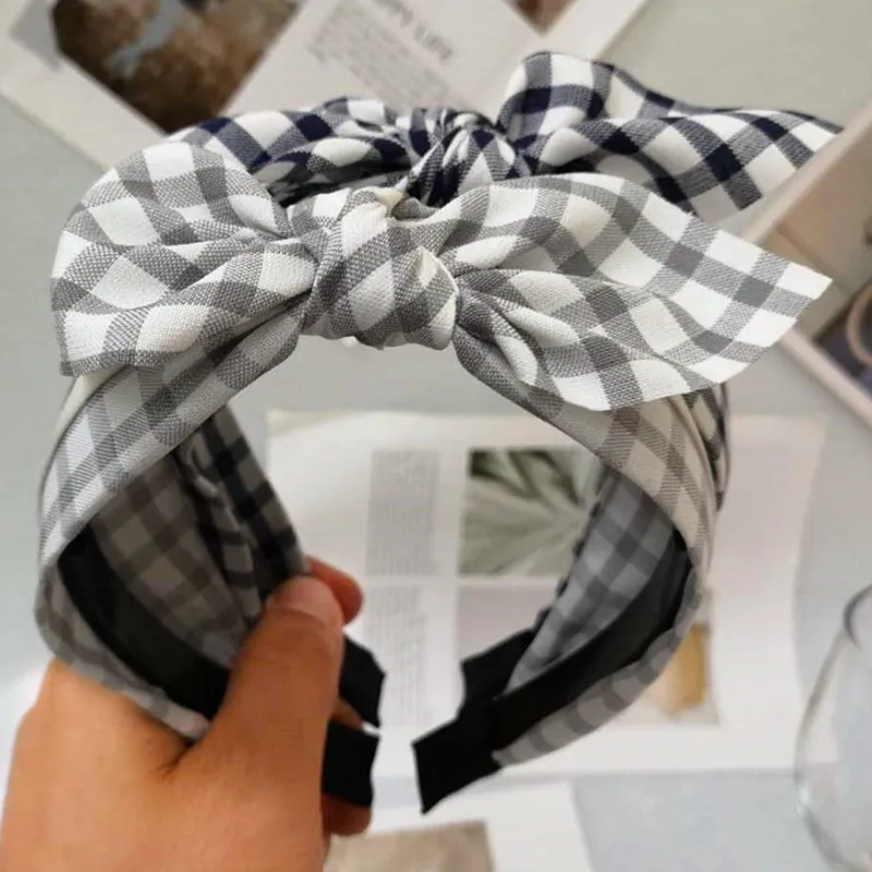 Для женщин повязка плед на голову для девочек узлом бантом прекрасный и