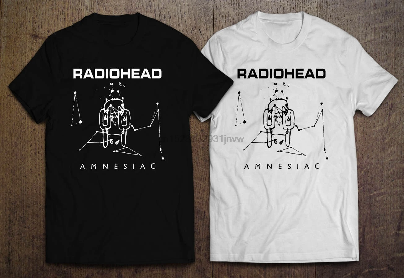 

RADIOHEAD AMNESIAC OK COMPUTER MenBLACK WHITE T-SHIRT Cool Casual pride t shirt men Unisex New Fashion tshirt Loose Size top