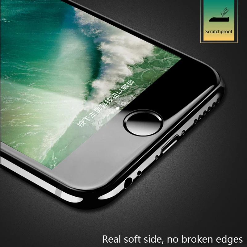 9D Full Cover Tempered Glass on the For iPhone 7 6 6S 8 Plus SE X XR XS 11 Pro Max Curved Edge Screen Protector Front Film | Мобильные