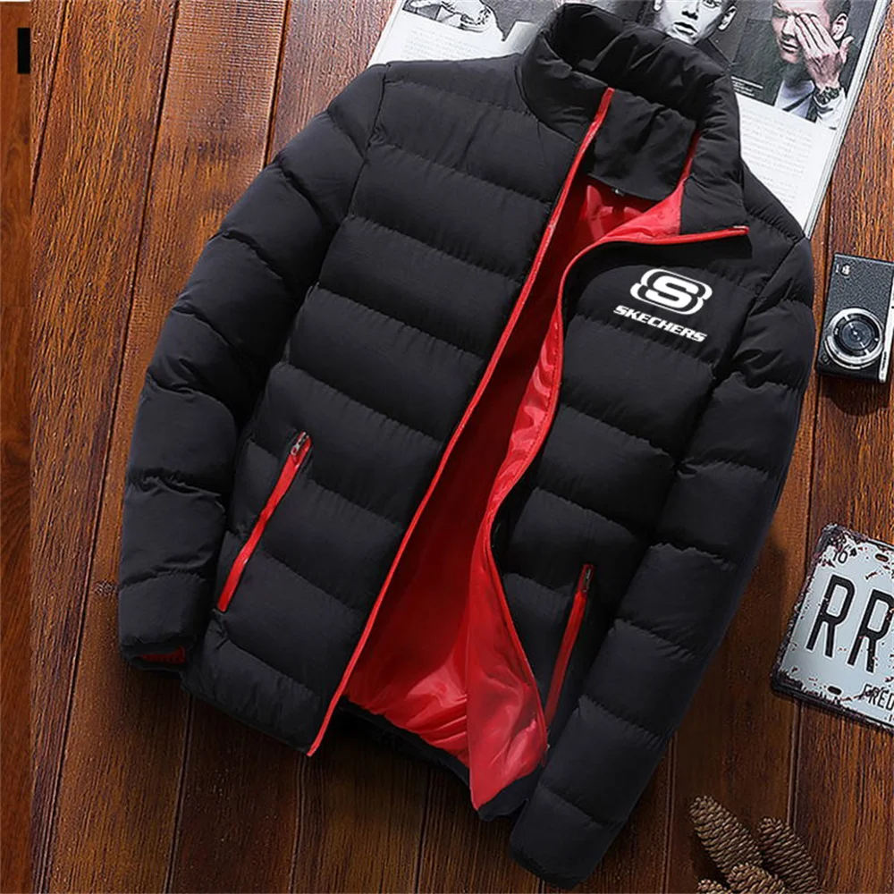 

2021 New Winter Leisure Jacket Long Sleeve Down Jacket Baseball Uniform Zip Jacket Men'S Collar Jacket Down Cotton-Padded Jacket