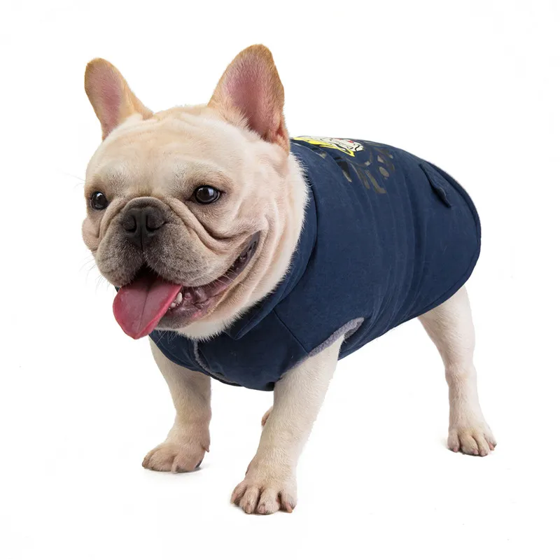 Зима щенок вниз теплый Doggy куртки парки из мягкой флисовой ткани пальто куртка