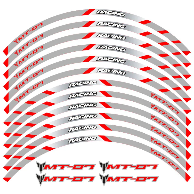 Высокое качество 12 шт. колеса мотоцикла шины светоотражающие наклейки мото обод