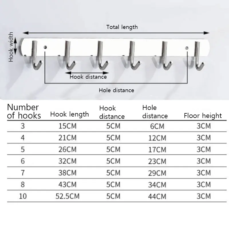 

Stainless Steel Storage Hooks Rack Wall Key Hook Bathroom Kitchen Hook Strong Seamless Multi-Purpose Hooks Hangers