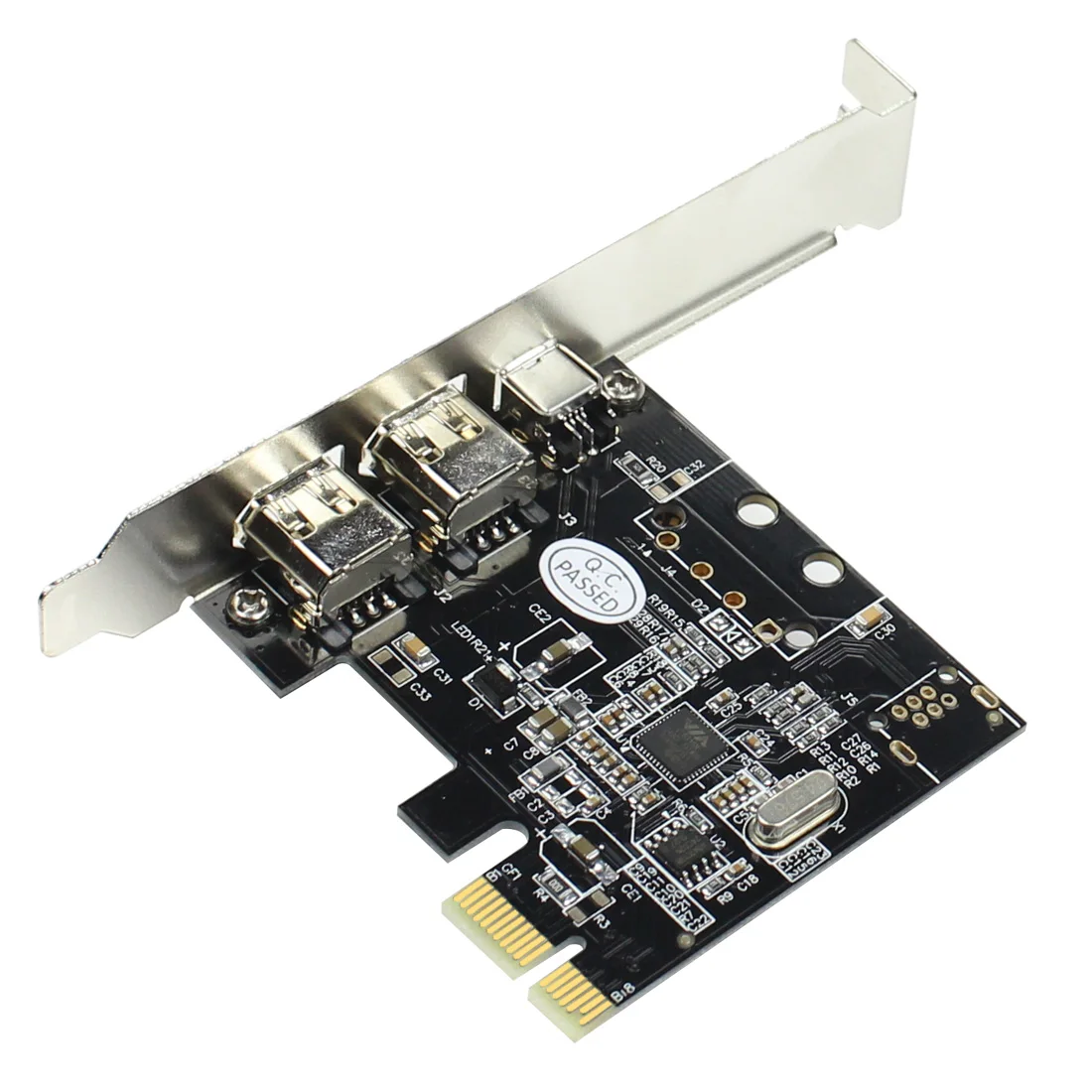Компьютерная PCIe Combo 3 порта 1394A 1x 4Pin 2x 6Pin Плата расширения PCI E к IEEE 1394 контроллер