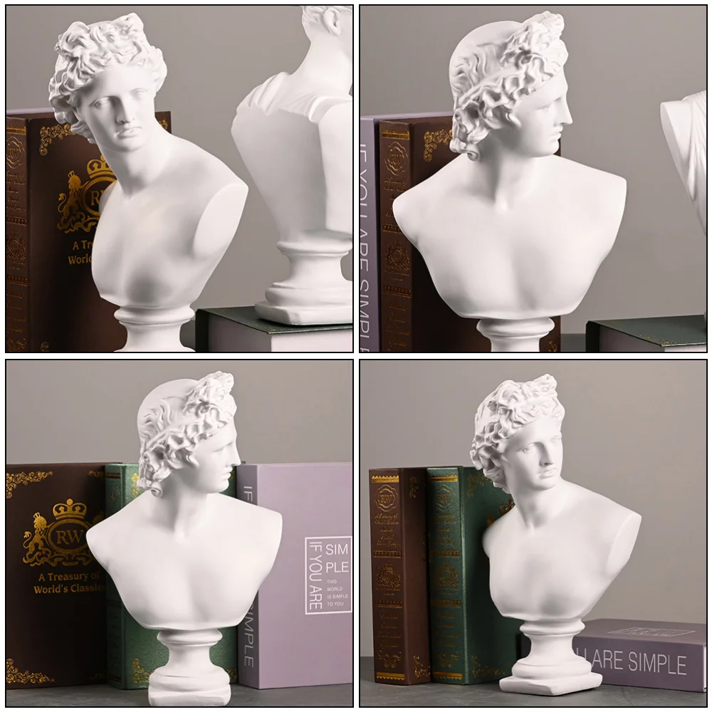 

Roman Character Plaster Figurine Sculpture Resin Desktop Ornament Home Decor