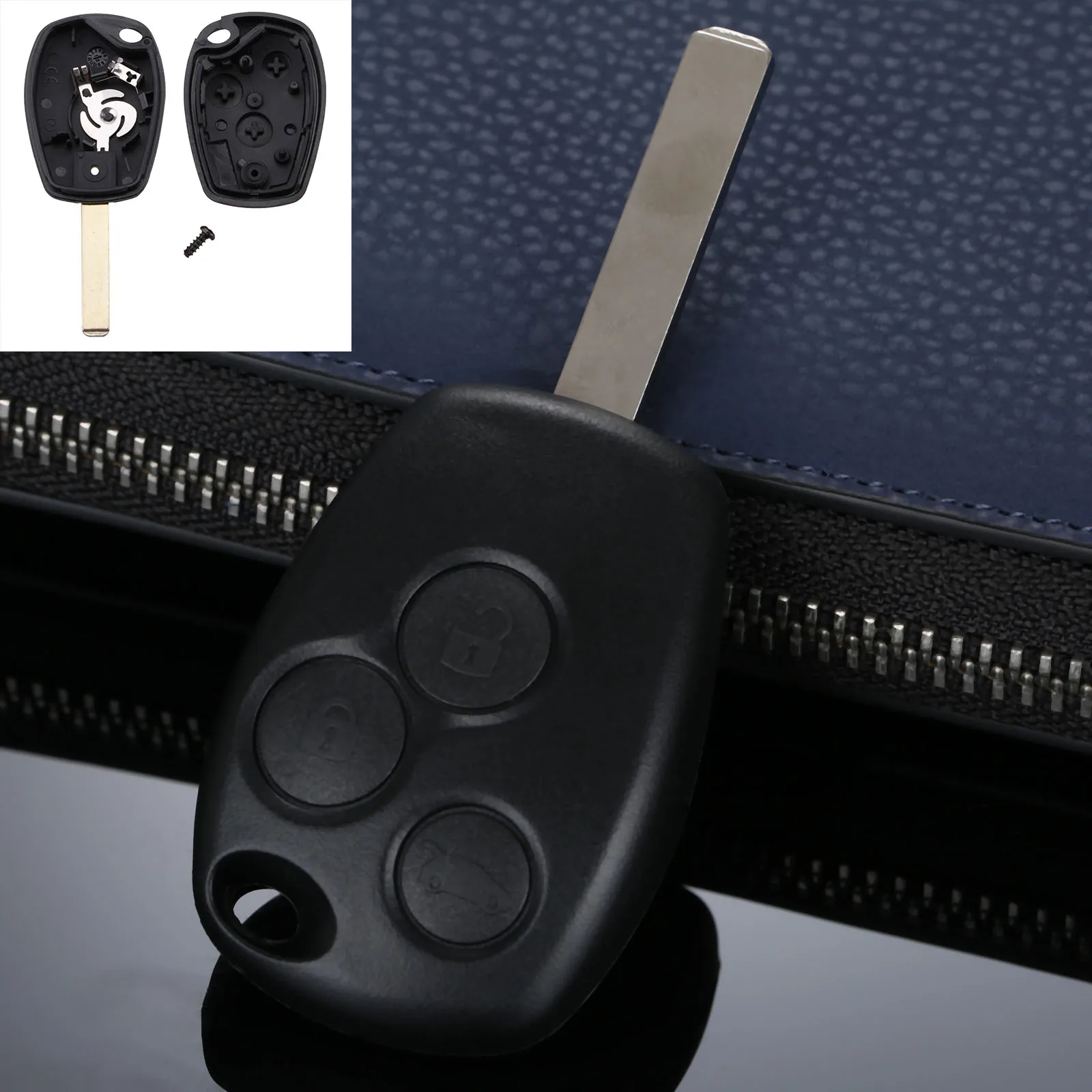3 кнопки дистанционный ключ-брелок от машины корпус для Renault Modus Clio Kangoo Twingo Uncut Blade