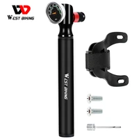 west biking bike pump 300psi high pressure air shock pump fork rear suspension hose gauge air inflator bicycle tire tools kit