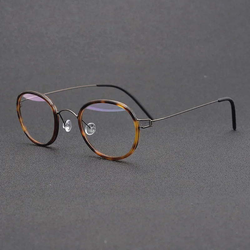 

Vintage glasses frame men Retro Designer round Titanium optical eyewear Myopia reading women prescription clear eyeglasses