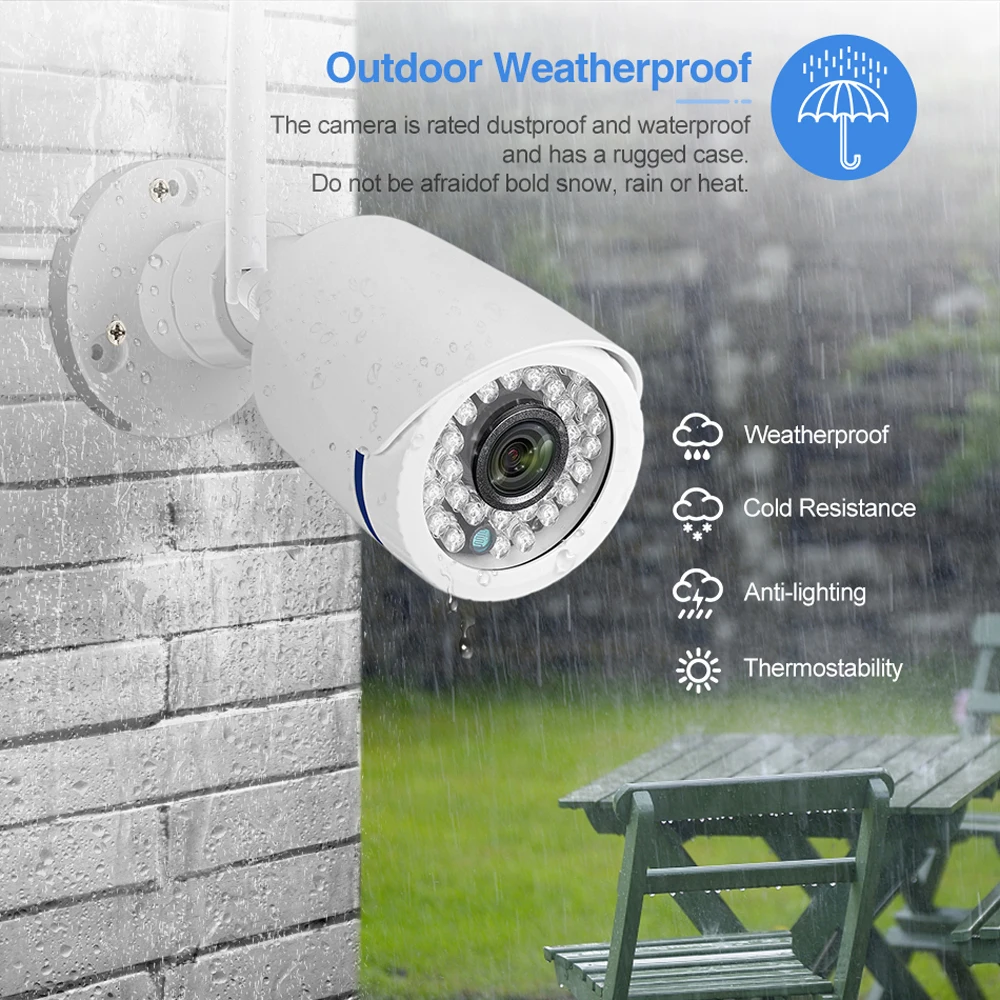IP камера MISECU беспроводная водонепроницаемая с поддержкой Wi Fi 1080P|Камеры