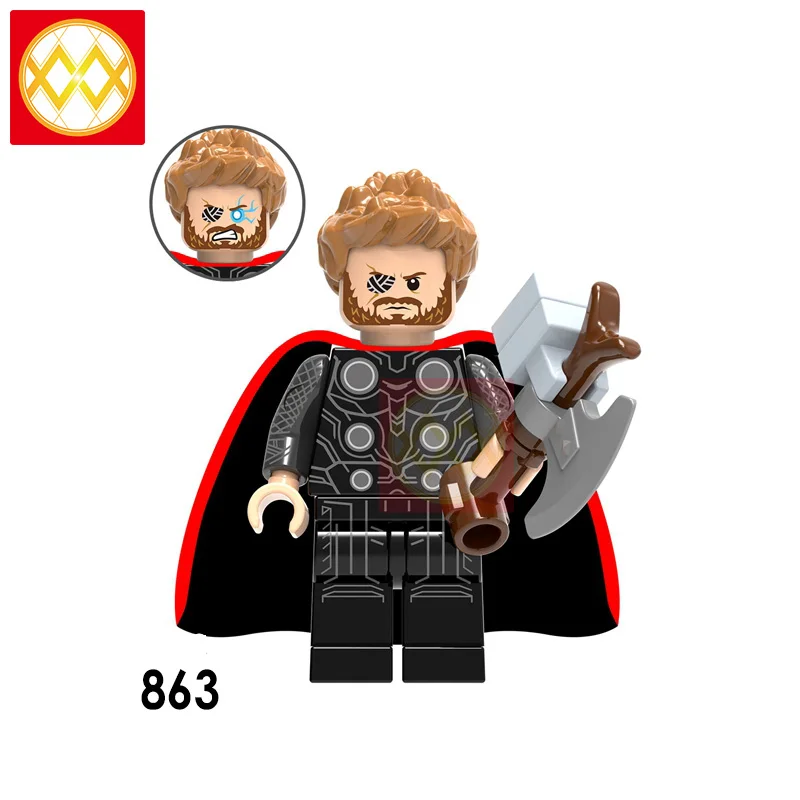 XH863thor Фильм Тор Ragnarok Odin Loki Hela Валькирия битва лошадь Frigga Hemidall Джейн Фостер Халк Sif строительные блоки кирпичная игрушка малыш - Цвет: XH863thor