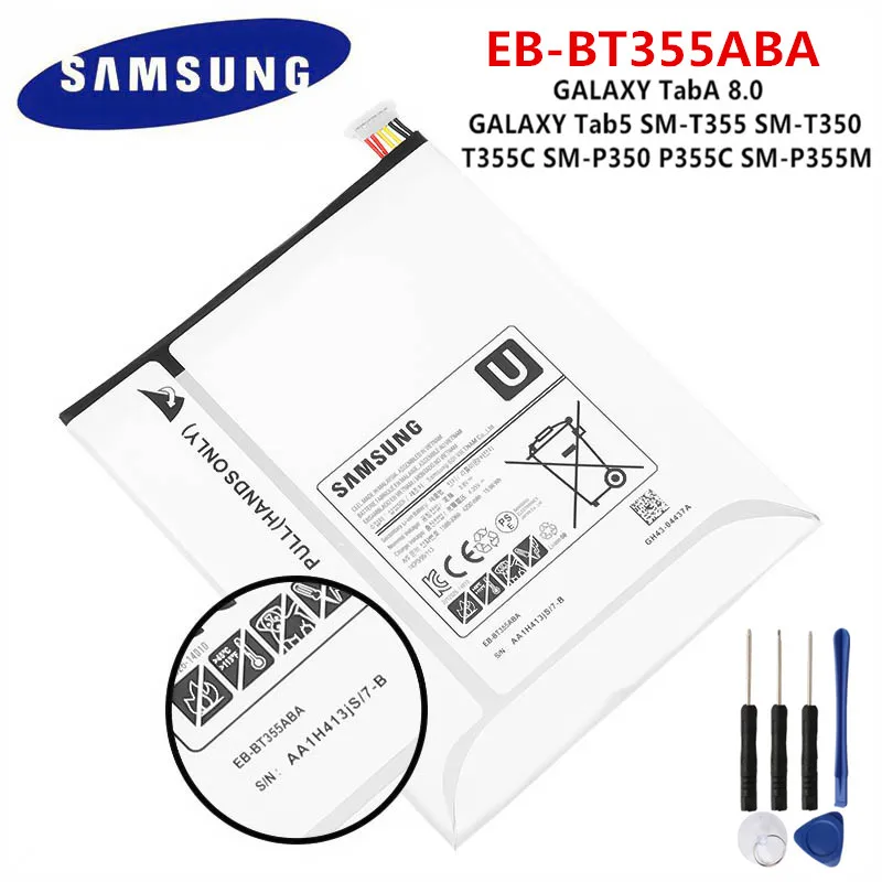 SAMSUNG Оригинальный планшет EB-BT355ABE EB-BT355ABA батарея для Samsung Galaxy TabA 8 0 Tab5 T355/C T350/P350 P355C/M +