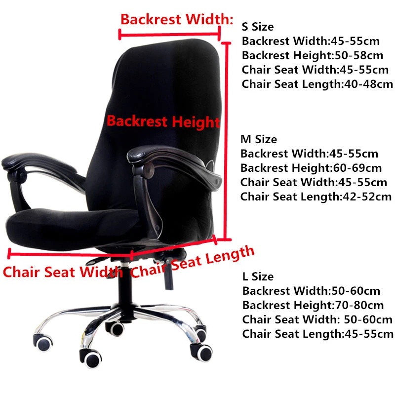 

Office Chair Cover Elastic Universal Rotating Armrest Lifting Computer Chair Seat Cover Anti-dirty Removable Washable Slipcovers