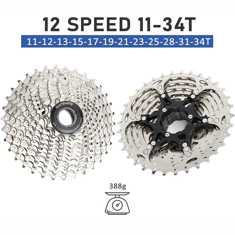 

Bike Cassette,Bicycle Cassette Road Bike 8 9 10 11 12 Speed 11-23T/25T/28T/30T/32T/34T Bicycle Cassette Freewheel MTB Sprocket
