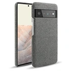 Тканевый кожаный чехол Funda для Google Pixel 6 Pro 5A 4A 5G 5 3 3A 4 XL Pixel4a Pixel5 Pixel6 Тонкий ретро тканевый жесткий чехол для телефона из поликарбоната