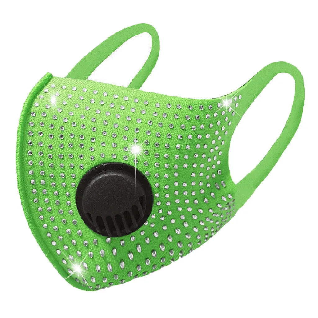 Маска унисекс на все лицо PM2.5 дышащая ветрозащитная Пылезащитная со стразами для