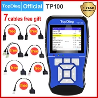 topdiag tp100 motorcycle diagnostic tool for k awasaki y amaha s uzuki etc motorbike scanner motor scan tool with battery tester