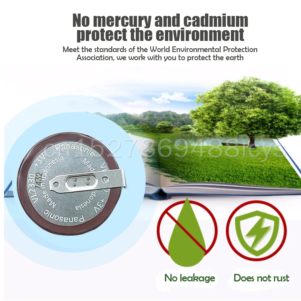 2 шт. 100% оригинальный Литиевый ПЕРЕЗАРЯЖАЕМЫЙ аккумулятор Panasonic VL2330 2330 3 в с