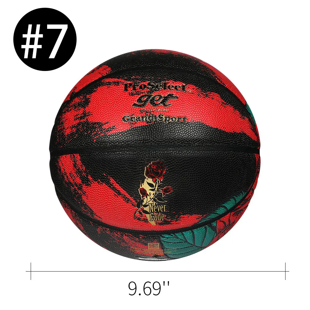 Баскетбольный мяч Официальный Размеры 7 для бойфренда подарки Роза узор из