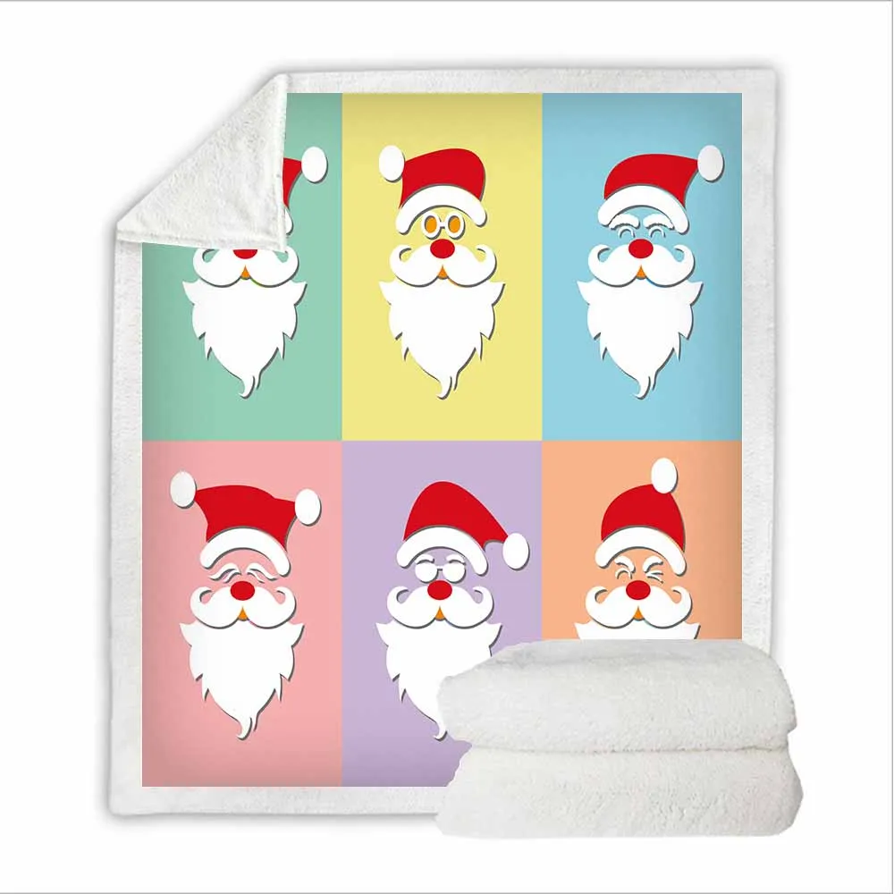 

Christmas Bed Blanket Sofa Throw Blanket New Year Gift for Adults Kids Bed Cover Thickening Nap Car Travel Blanket for Beds