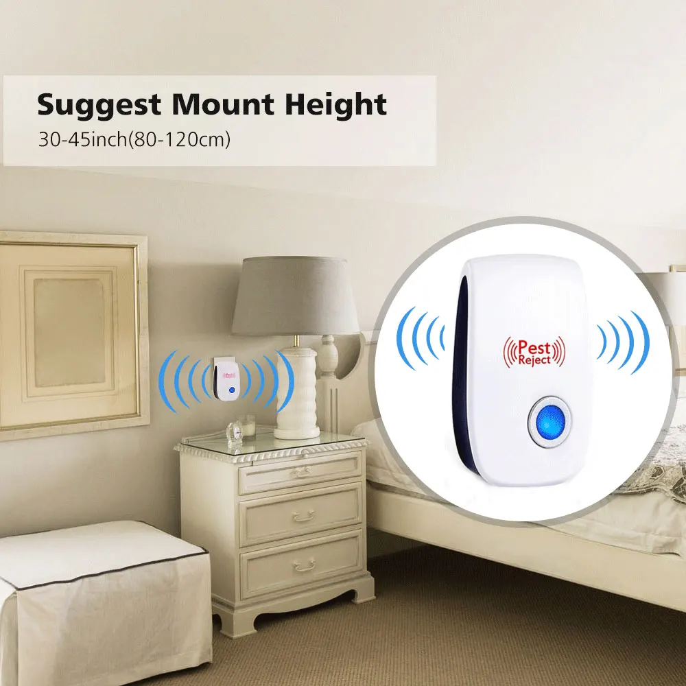 Ультразвуковой отпугиватель насекомых крыс мышей тараканов вредителей 6/4