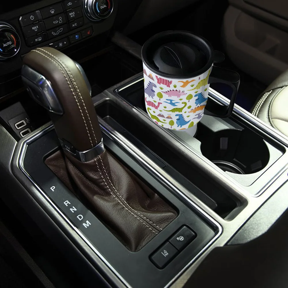 Кружки для путешествий с изображением милого динозавра Мультяшные кружки